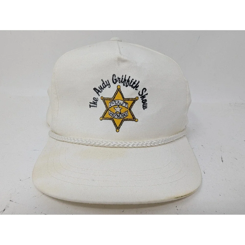 VTG Andy Griffith Show Hat Cap Snap Back Rope Embroidered Sheriff Mayberry TV